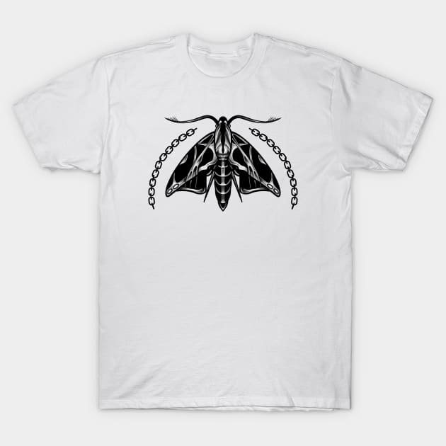 Chained Moth T-Shirt by Scottconnick